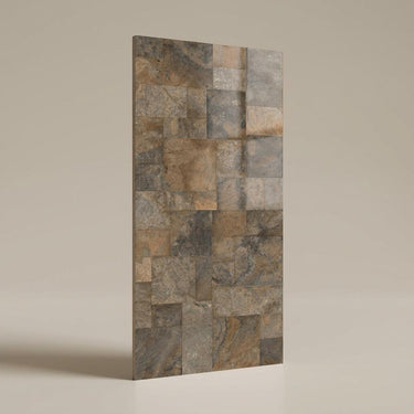 Evardo Brown Subtle Texture, Dark Brown, Textured, Tiles - Vitrified - Full Body, 4 x 2 ft, 9 mm