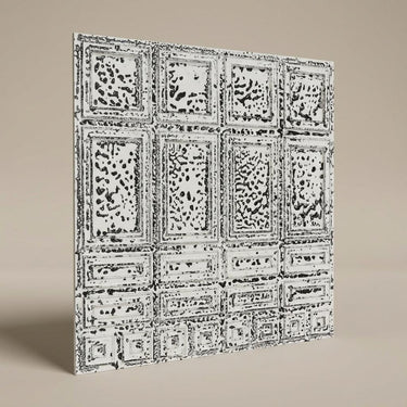 Factory Choclate Venilla - Greek Geometric - Brown, Beige - Decorative Ceiling Panel - 2 ft x 2 ft