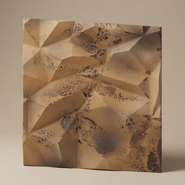 Classic Stained Metal - Himalayan Rock Imprint - Copper, Bronze - Decorative Ceiling Panel - 2 ft x 2 ft