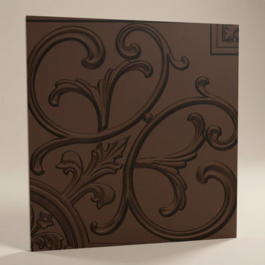 True Mocha - Baali Botanical - Brown - Decorative Ceiling Panel - 2 ft x 2 ft
