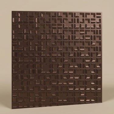 Finish Mocha - Greek Geometric - Brown - Decorative Ceiling Panel - 2 ft x 2 ft