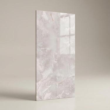 Onyx Soft, Light Grey, Marble, Tiles - Vitrified - Full Body, 5 x 2.5 ft, 9 mm