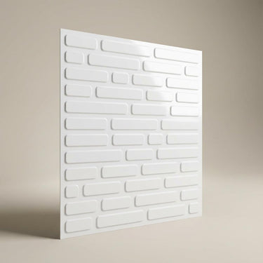 Alabaster Bright Paintable - Greek Geometric - White - Decorative Ceiling Panel - 2 ft x 2 ft