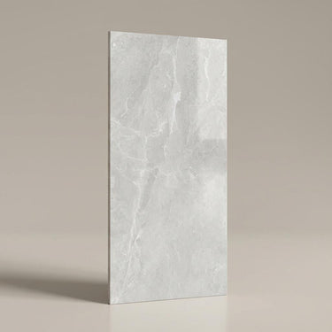 Linsey Blanc Silk, Light Grey, Marble, Tiles - Vitrified - Full Body, 4 x 2 ft, 9 mm