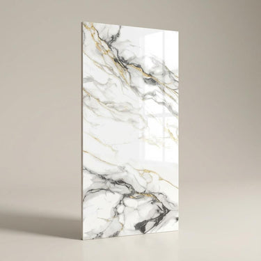 Imperial Pearl Marble, Gold & White, Marble, Tiles - Ceramic, 4 x 2 ft, 8.5 mm
