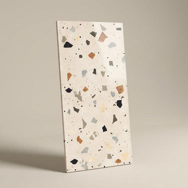 Lome Creema Terrazzo, Beige, Terrazzo, Tiles - Vitrified - Full Body, 4 x 2 ft, 9 mm