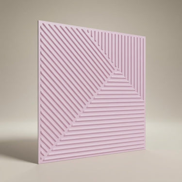 Authentic Blossom Pink - Greek Geometric - Pink - Decorative Ceiling Panel - 2 ft x 2 ft