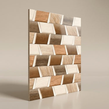 Glomat Rustica, Brown, Printed, Tiles - Vitrified - Full Body, 1 x 1 ft, 9 mm