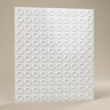 Bright Pearl Paintable - Greek Geometric - White - Decorative Ceiling Panel - 2 ft x 2 ft