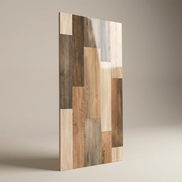 Furell Brown Wood Plank, Dark Brown, Wood, Tiles - Vitrified - Full Body, 4 x 2 ft, 9 mm