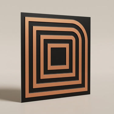 Antique Copper Opulent - Greek Geometric - Copper, Bronze - Decorative Ceiling Panel - 2 ft x 2 ft