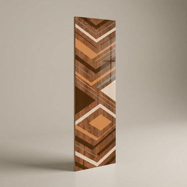 Vibes Ochre Decor Wood Plank, Dark Brown, Wood, Tiles - Vitrified - Full Body, 4 x 0.6 ft, 9 mm