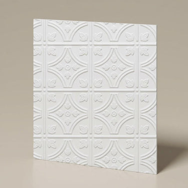 Neutral Marble Paintable - Moraccan Meshwork - White - Decorative Ceiling Panel - 2 ft x 2 ft