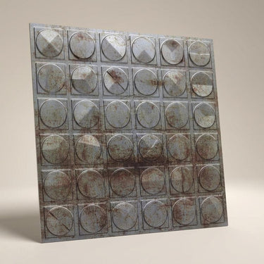 Brass Old Town Tin - Greek Geometric - Brass, Bronze - Decorative Ceiling Panel - 2 ft x 2 ft