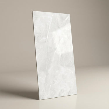 Armani Blanc Silk, Light Grey, Marble, Tiles - Vitrified - Full Body, 5 x 2.5 ft, 9 mm