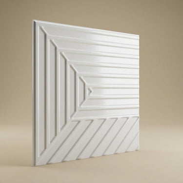 Minimal Ivory Paintable - Greek Geometric - White - Decorative Ceiling Panel - 2 ft x 2 ft