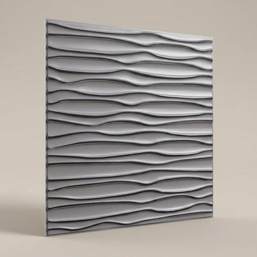 Avant Royal Black - Greek Geometric - Black, Grey - Decorative Ceiling Panel - 2 ft x 2 ft