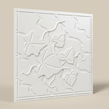 Vivid Golden Swan - Baali Botanical - Gold, Yellow - Decorative Ceiling Panel - 2 ft x 2 ft